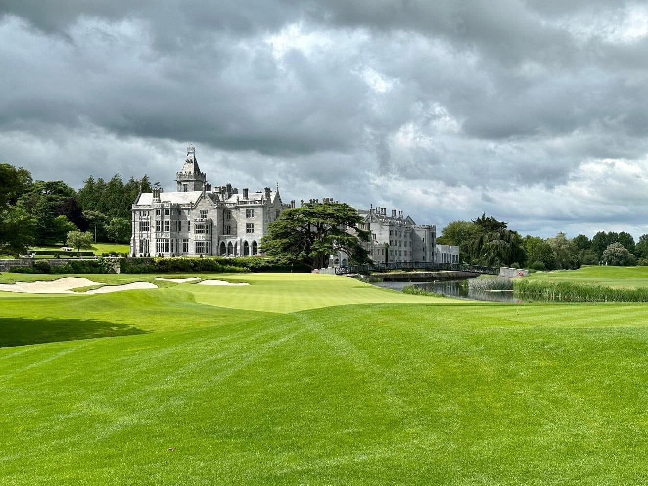 Adare Manor across the golf course