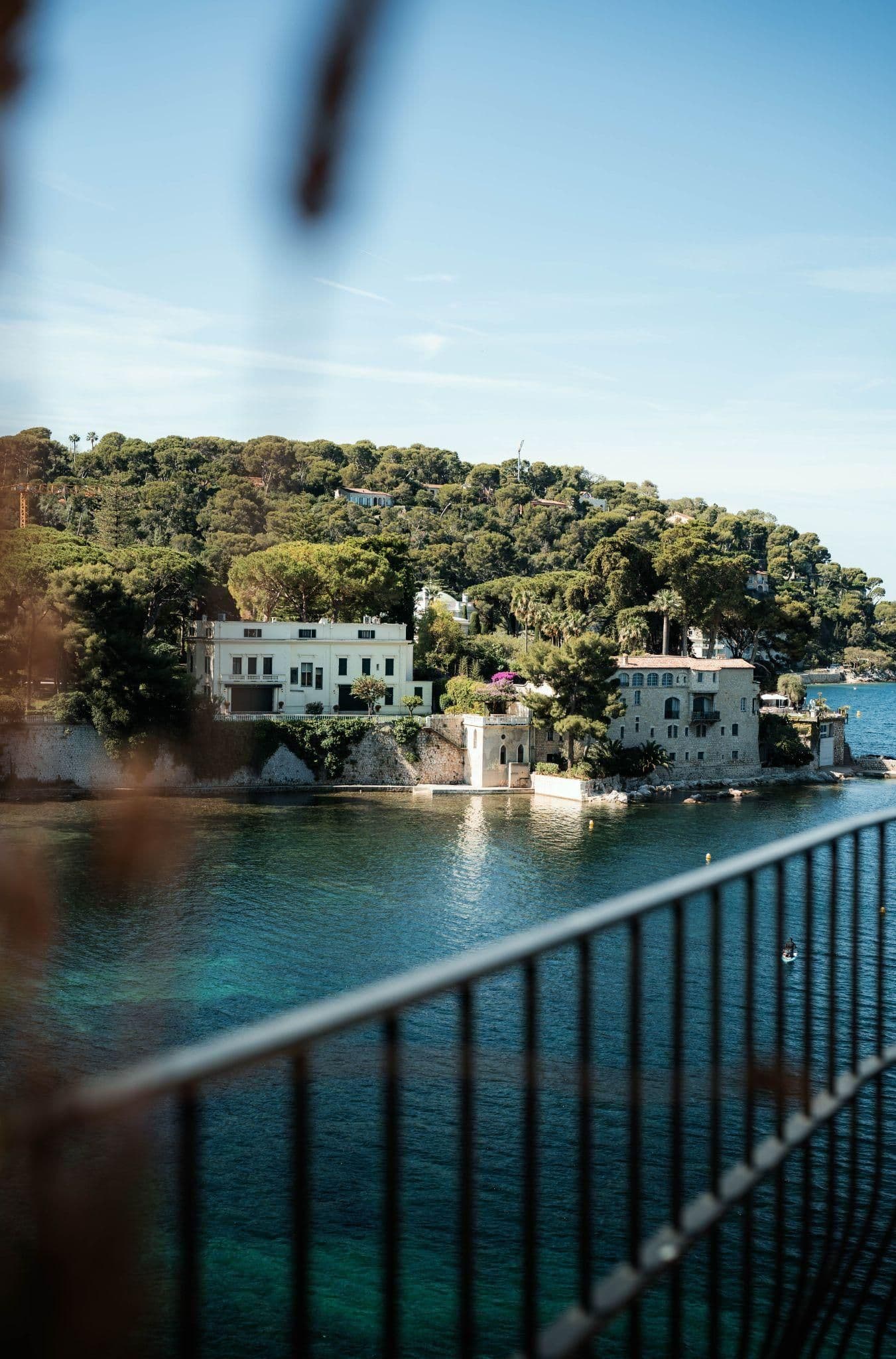 Balcony view over the water at Cap-Ferrat
